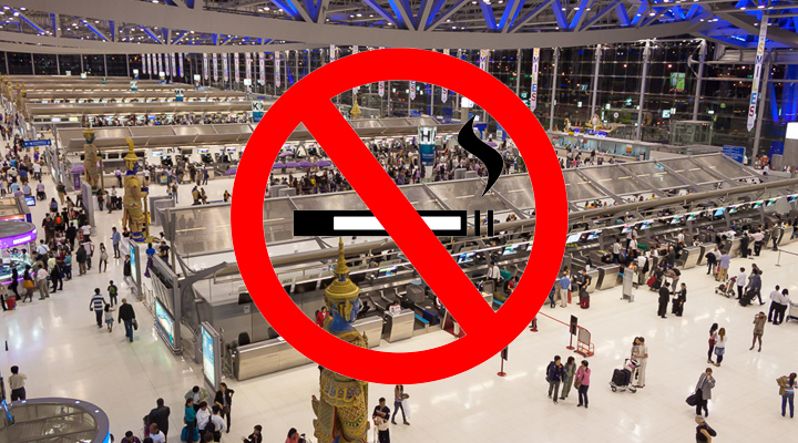 запрет курения в аэропортах Таиланда