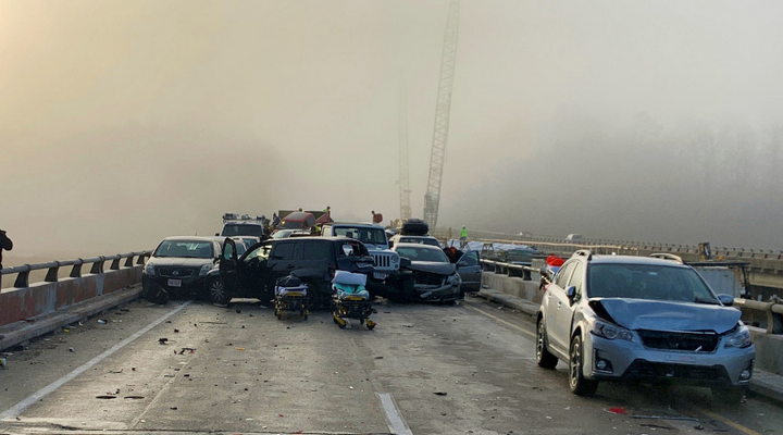 Крупное ДТП в США