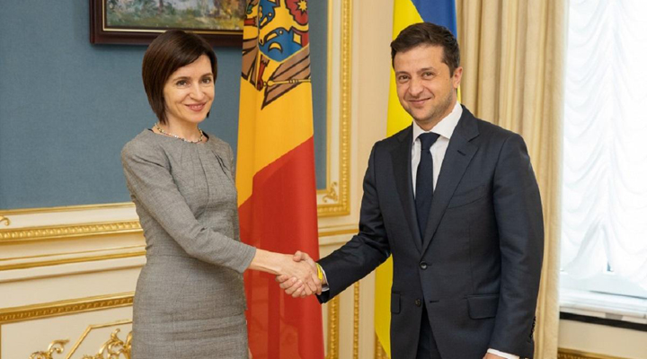 президент України Володимир Зеленський і прем'єр-міністр Молдови Майя Санду