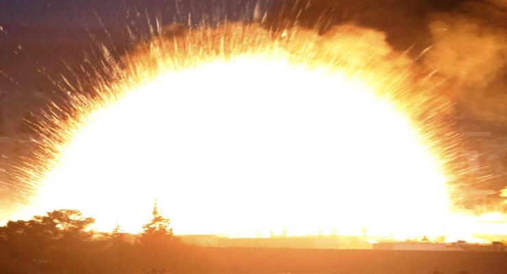сильний вибух на газовому складі