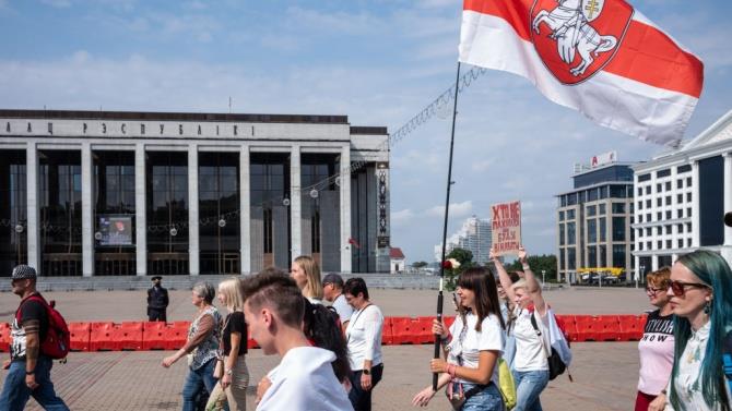 сотни студентов бойкотировали начало учебного года в Беларуси