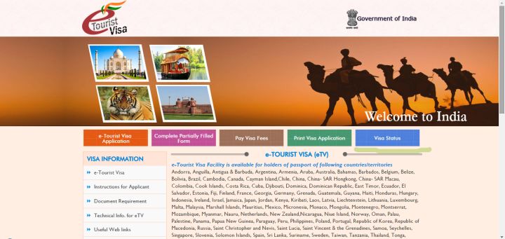 Visa status на сайті