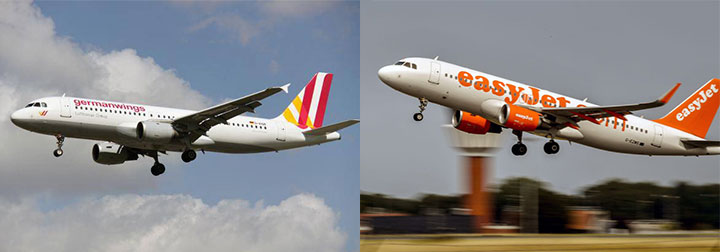 Компании EasyJet и Germanwings фото