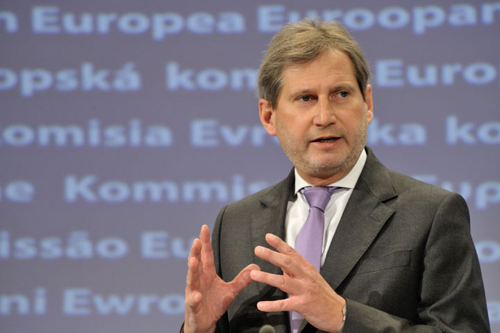 Комиссар по вопросам политики соседства и переговоров по расширению Йоханнес Ган